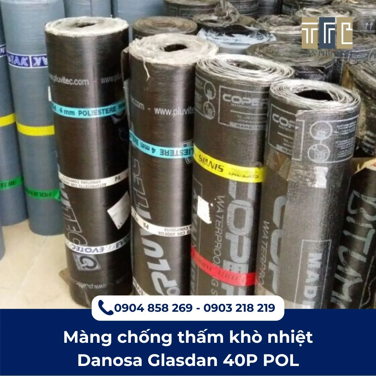 Danosa Glasdan 40P POL – Màng chống thấm đàn hồi dày 3,2 mặt trơn