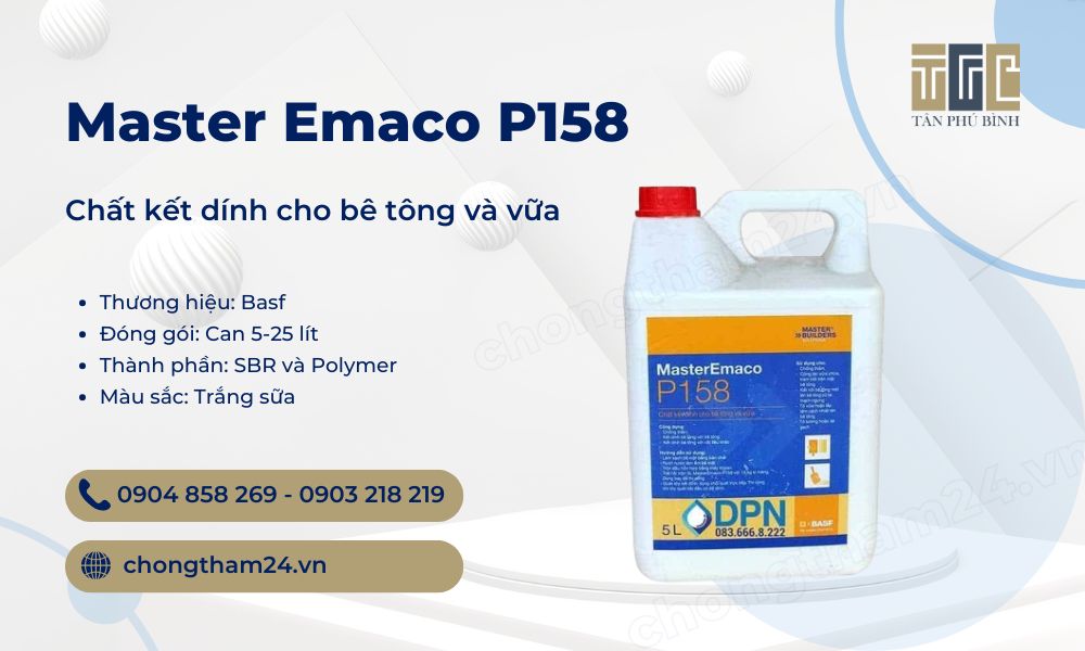 Master Emaco P158 – Phụ gia polyme gốc polystyrene và butadien