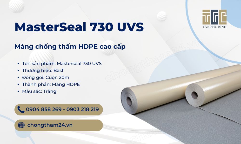 Masterseal 730 UVS – Màng chống thấm HDPE tự bám dính