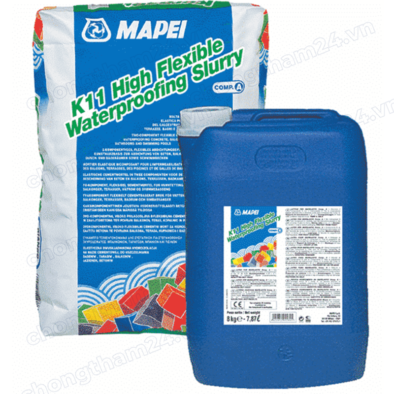 K11 High Flexible Waterproofing Slurry 43kg – Chống thấm gốc xi măng