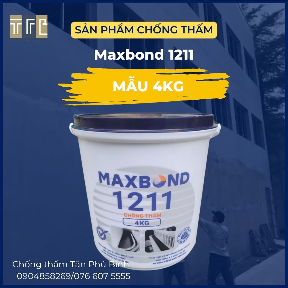 Maxbond 1211 – chất chống thấm gốc xi măng 2 thành phần – Loại 4 kg