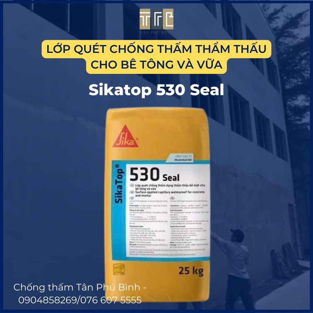 MASTERSEAL 530 (Tên mới Sikatop 530 Seal) – Lớp quét chống thấm thẩm thấu cho bê tông và vữa