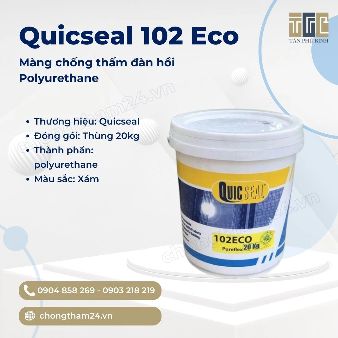 Quicseal 102 Eco – Màng chống thấm đàn hồi Polyurethane