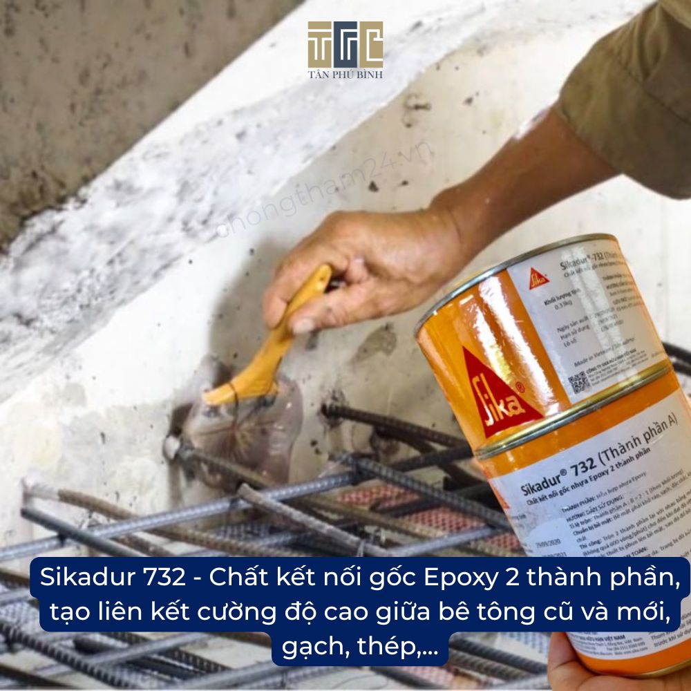 Keo epoxy Sikadur 732 neo cấy thép có thể thi công cho nhiều vị trí, khu vực công trình