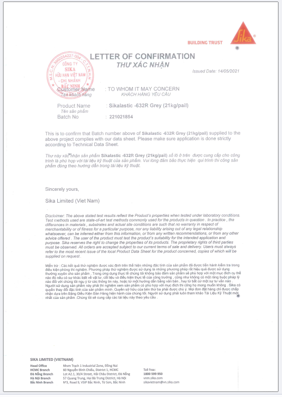 Màng chống thấm Sikalastic 632 R