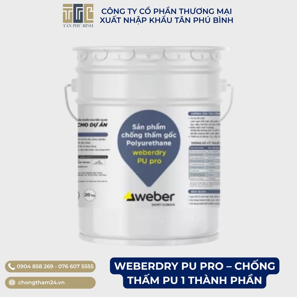 Weberdry PU Pro – Chống thấm Polyurethane một thành phần
