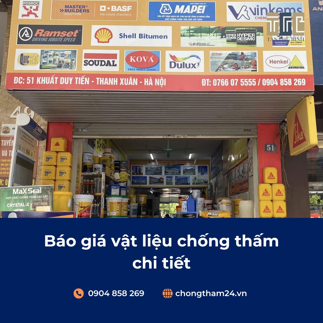 Báo giá vật liệu chống thấm