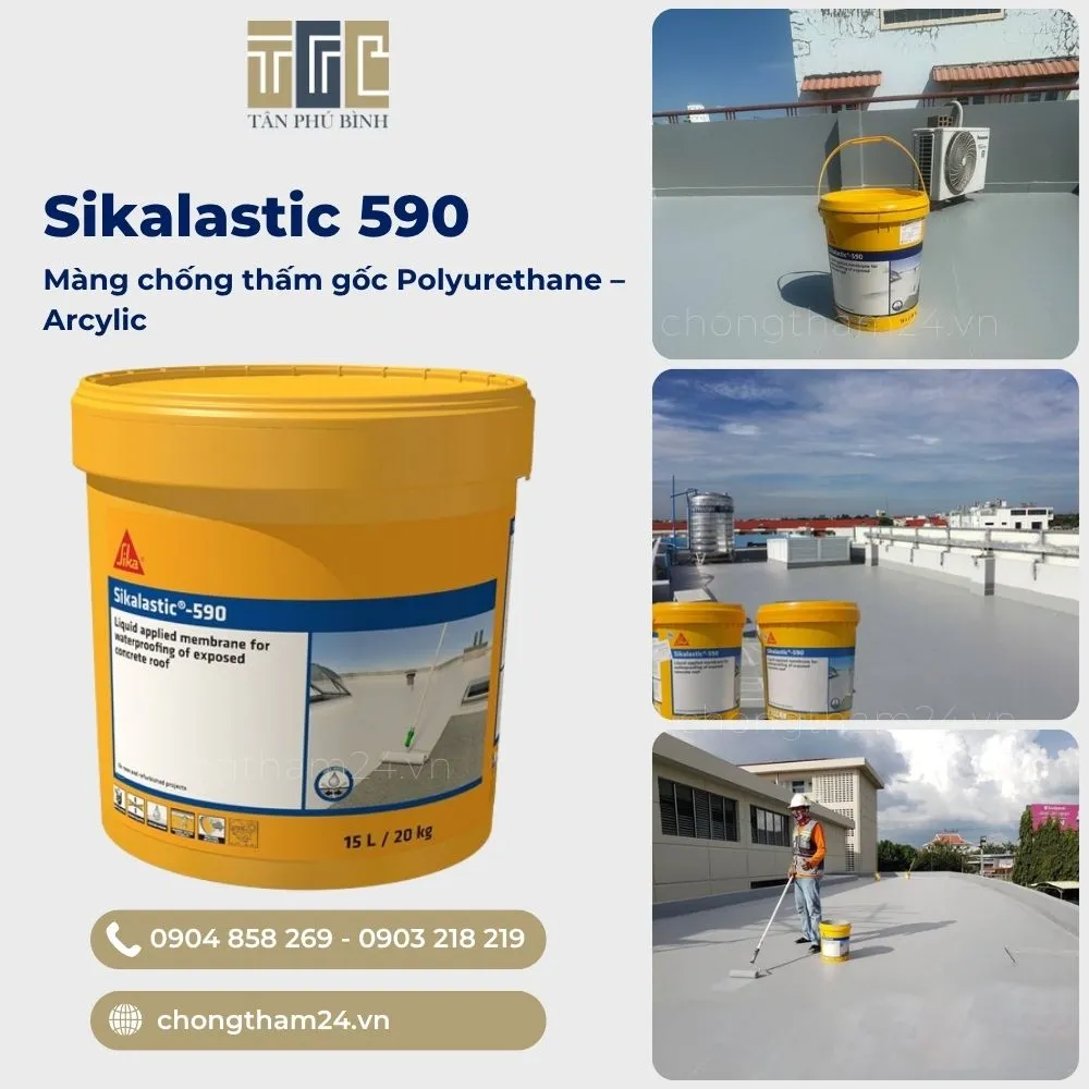 Sikalastic 590 – Màng chống thấm gốc Polyurethane – Arcylic
