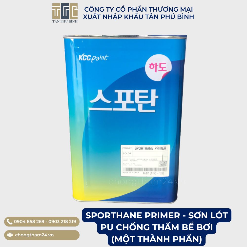 KCC SPORTHANE PRIMER – Sơn lót PU chống thấm bể bơi (Một thành phần)