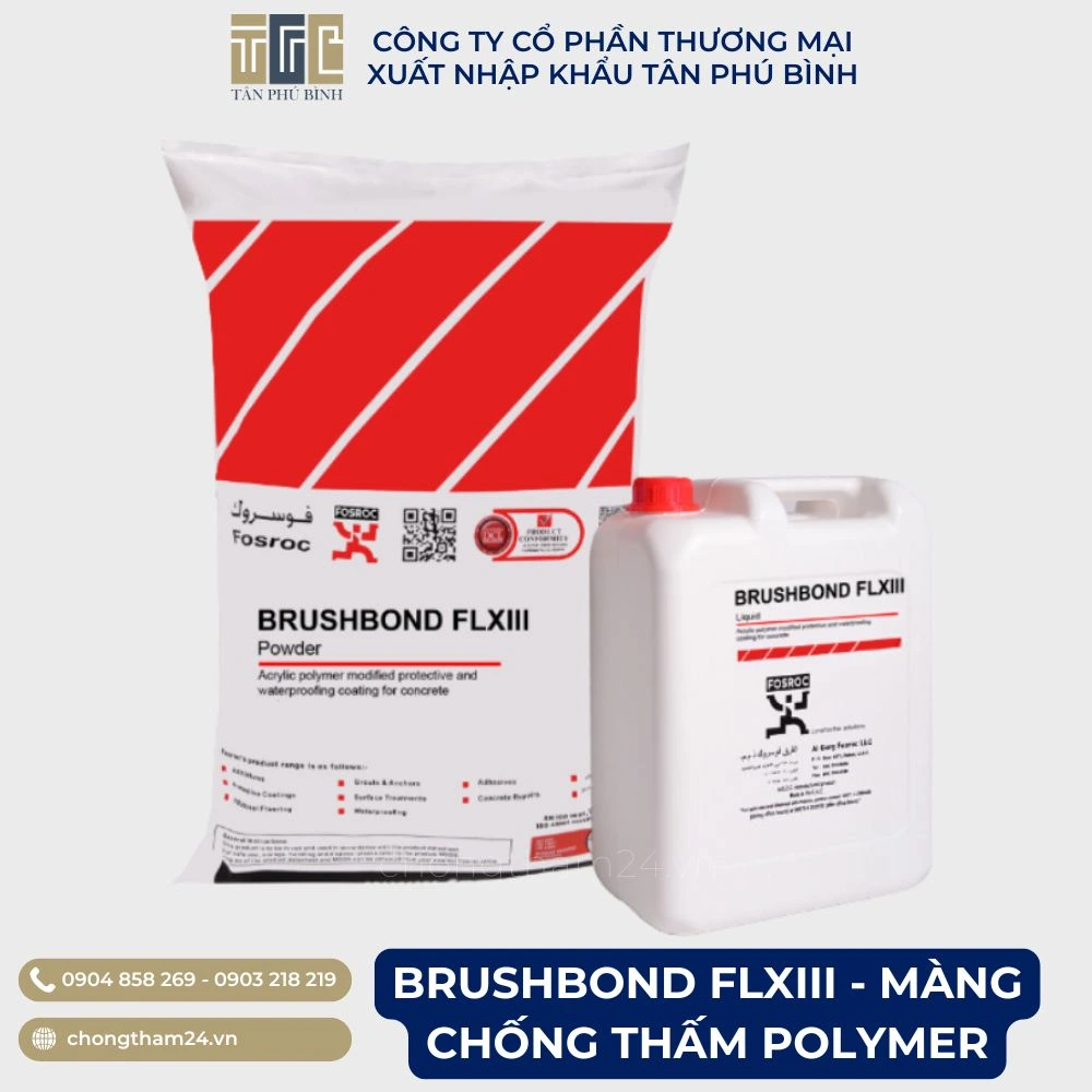 Brushbond FLXIII – Màng chống thấm Polymer biến tính đàn hồi cho bê tông và vữa xây
