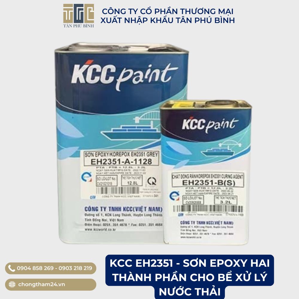 Sơn EH2351 – Sơn Epoxy KCC hai thành phần chống thấm bể nước thải